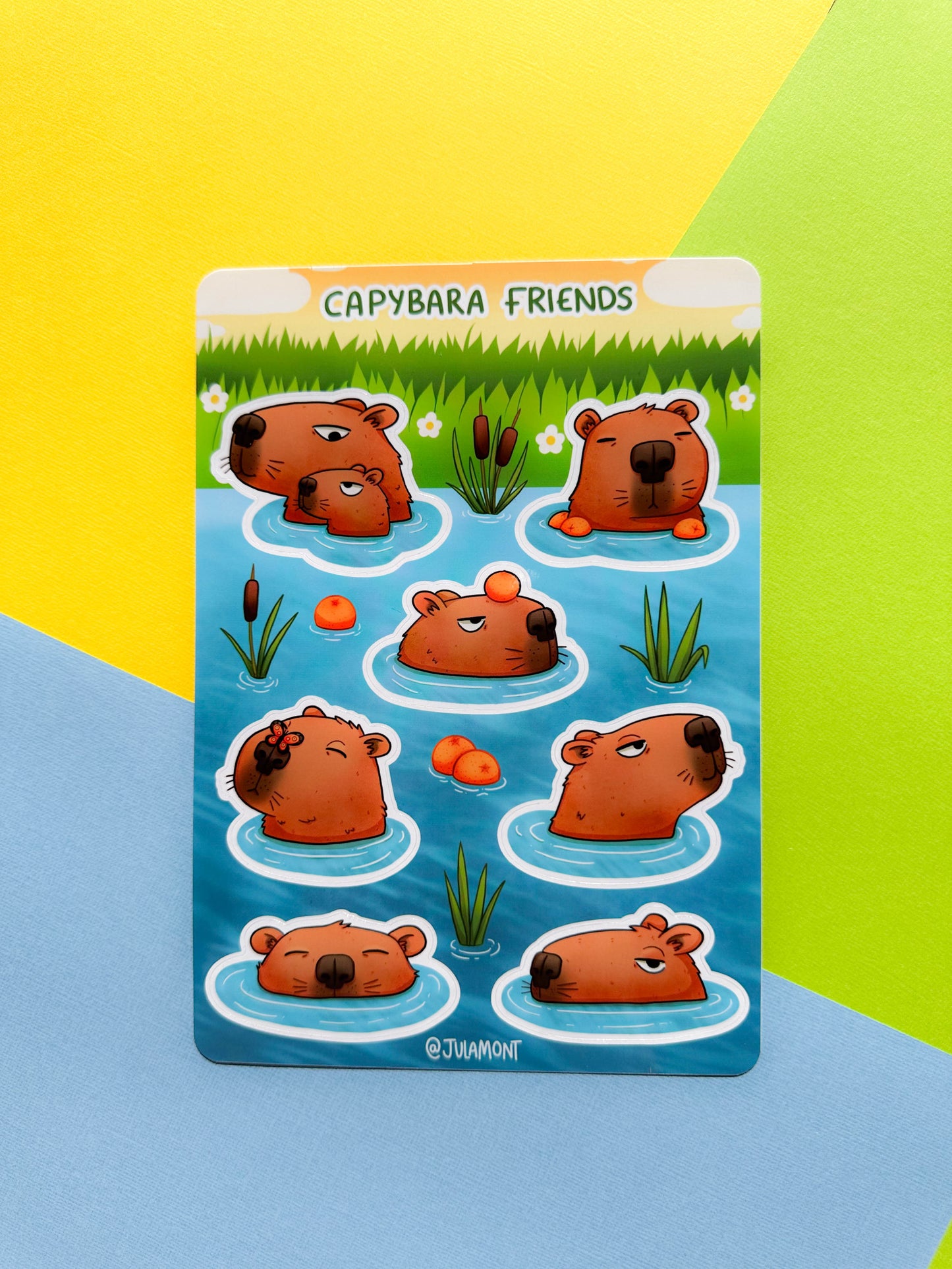 Capybara Friends Sticker Sheet