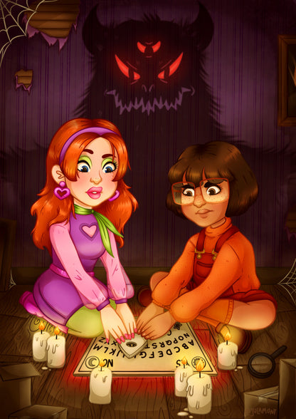 Spooky Gals A5 Print