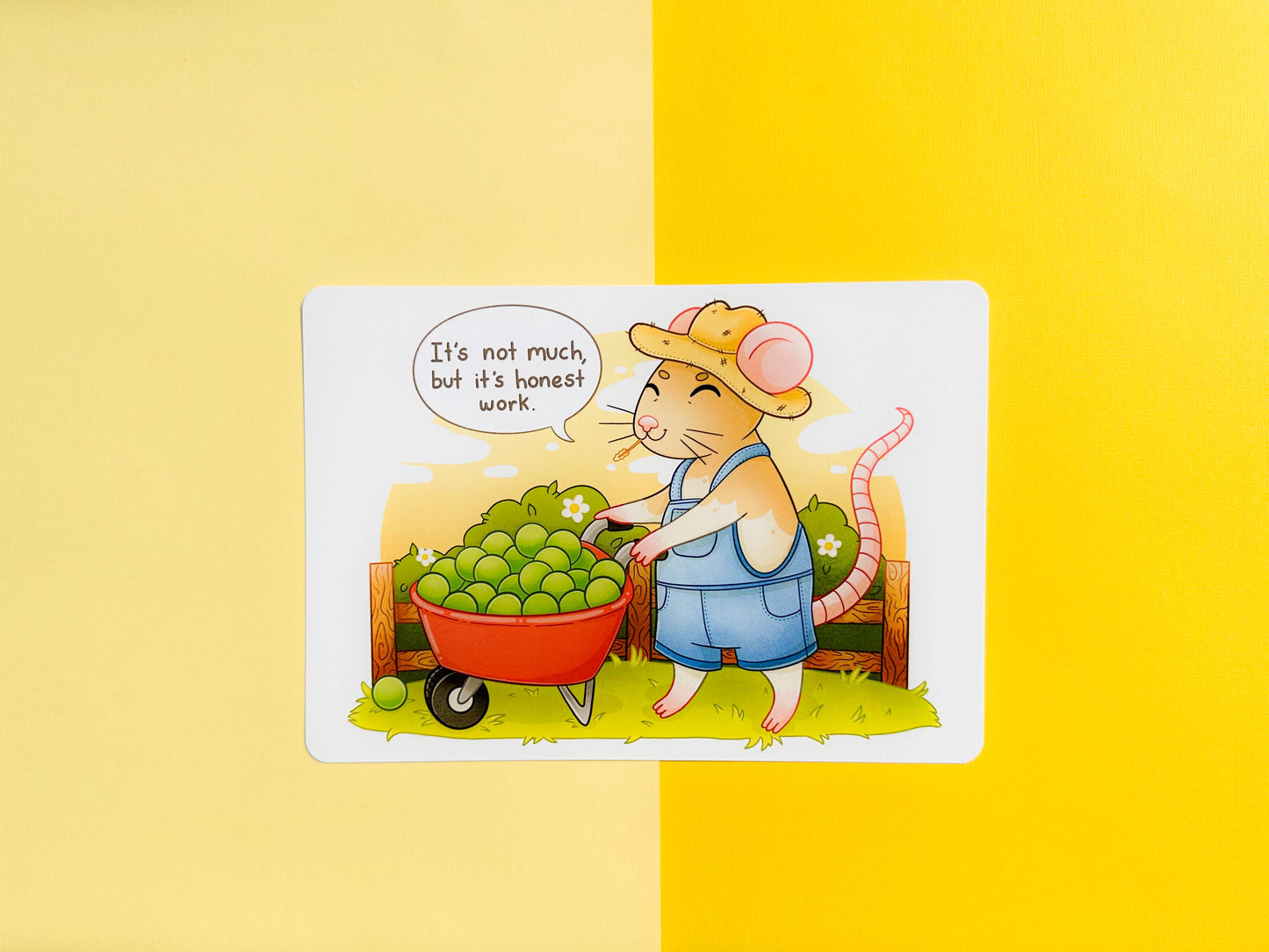 Pea Farmer Rat A5 Print