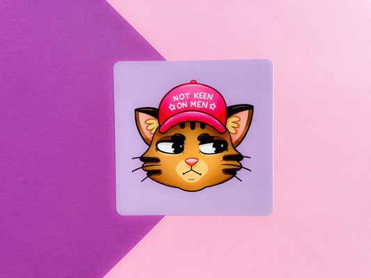 'Not Keen on Men' Square Print