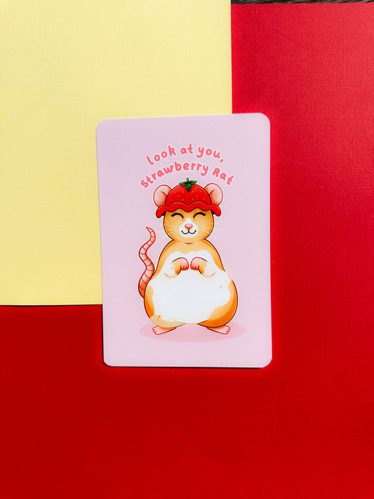 Strawberry Rat A6 Print