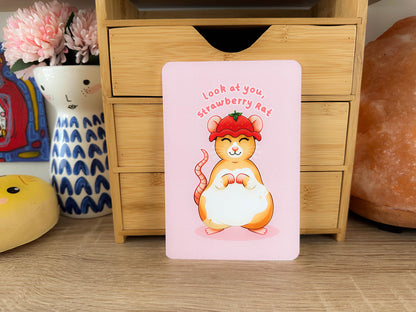 Strawberry Rat A6 Print