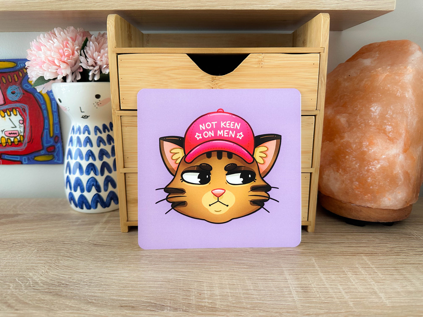 'Not Keen on Men' Square Print