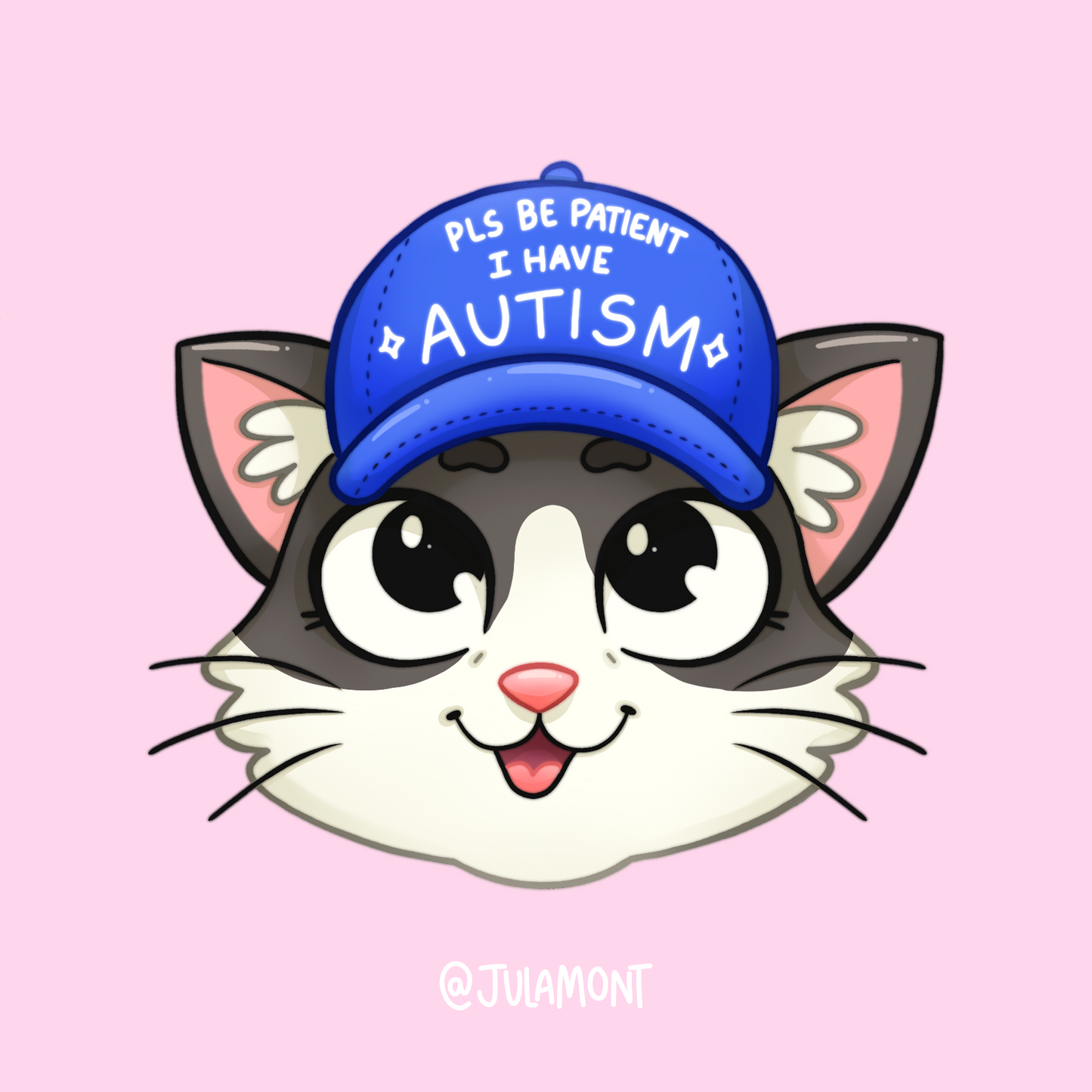 'I Have Autism' Square Print