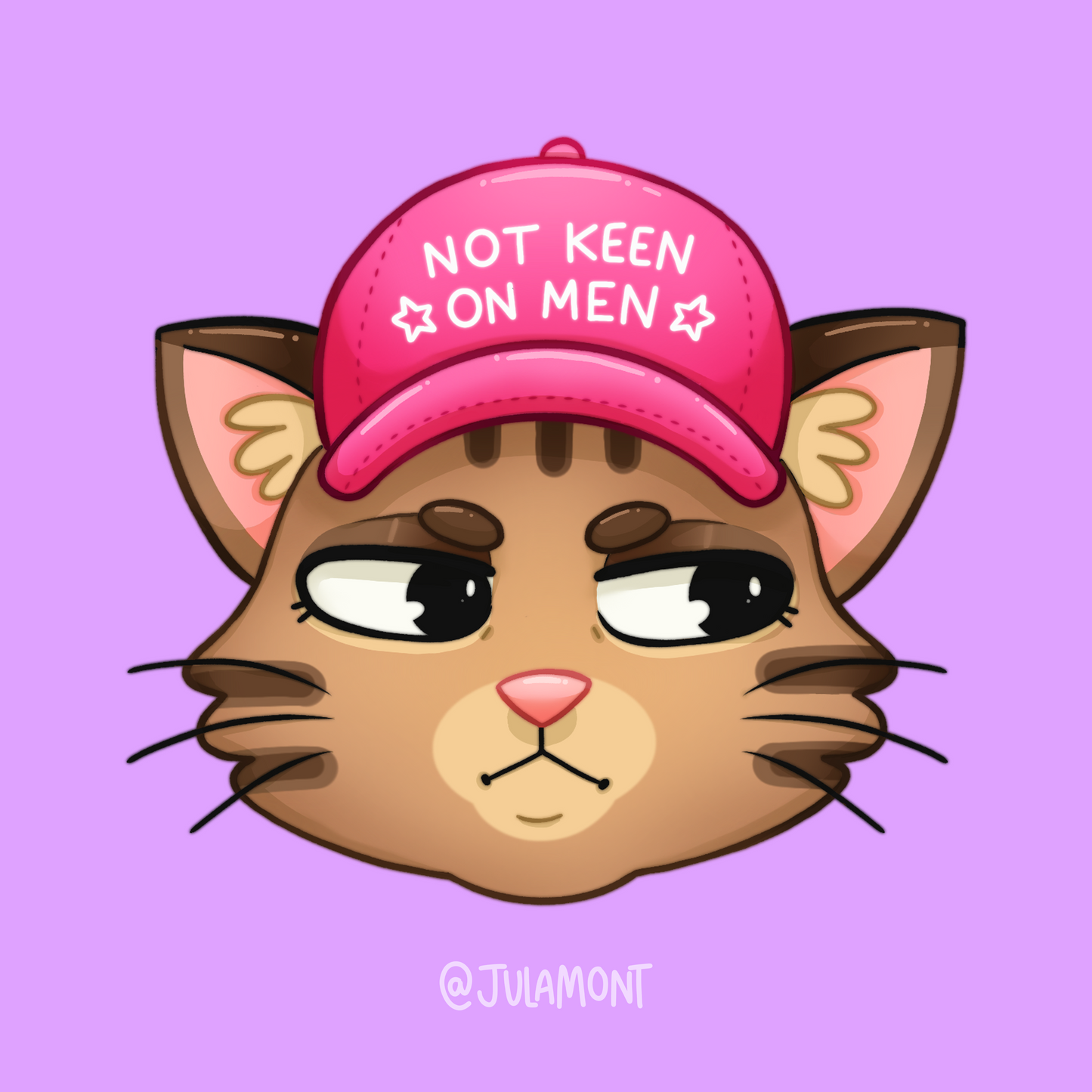 'Not Keen on Men' Square Print